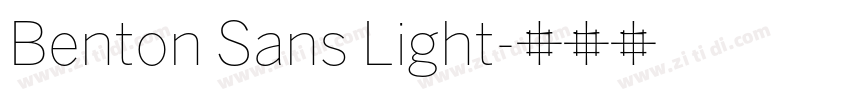 Benton Sans Light字体转换